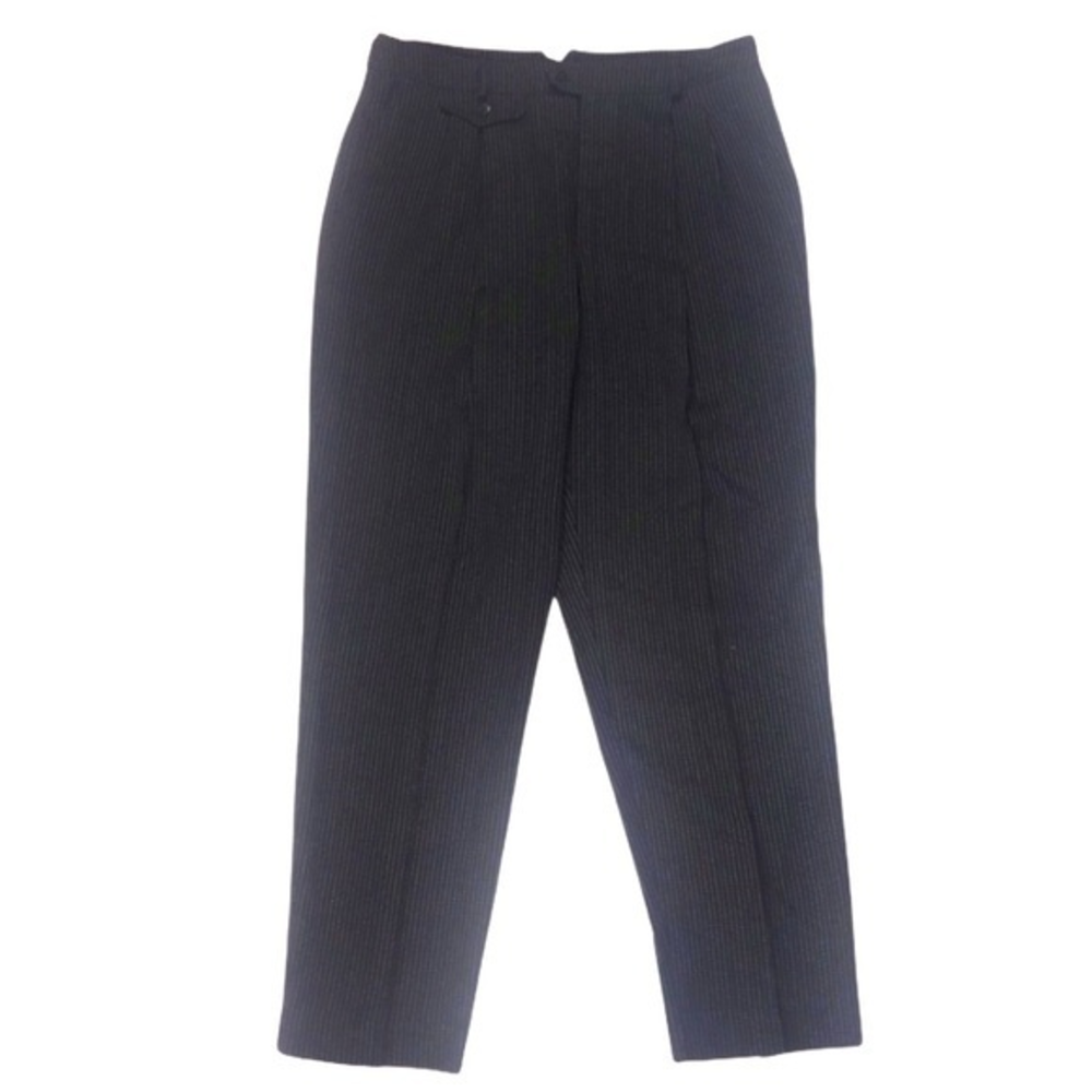 Dana B & Karen 10 vintage black pinstripe high rise tapered leg mom‎ pants